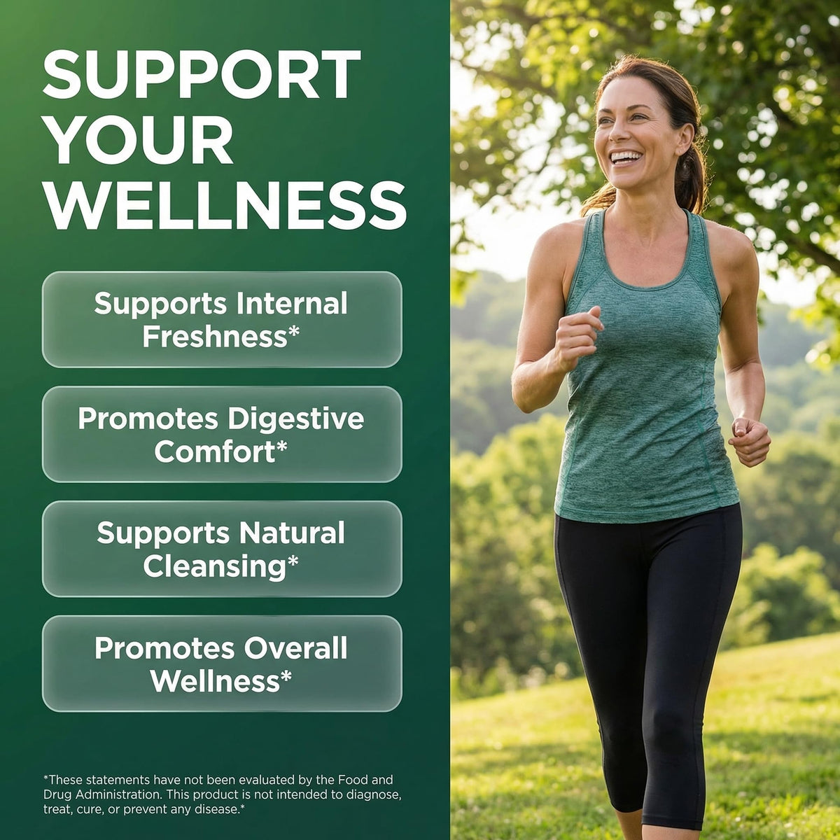 Capsules de chlorophylle Clean Nutraceuticals sur fond blanc