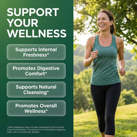 Capsules de chlorophylle Clean Nutraceuticals sur fond blanc