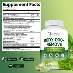 Capsules de chlorophylle Migcopat sur une surface blanche
