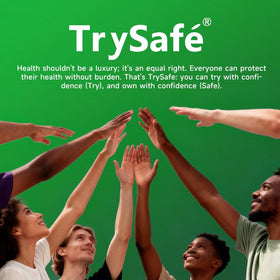 Capsules de chlorophylle TrySafe sur une table en bois