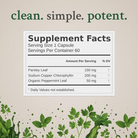 Capsules de chlorophylle Vital Core dans un bol