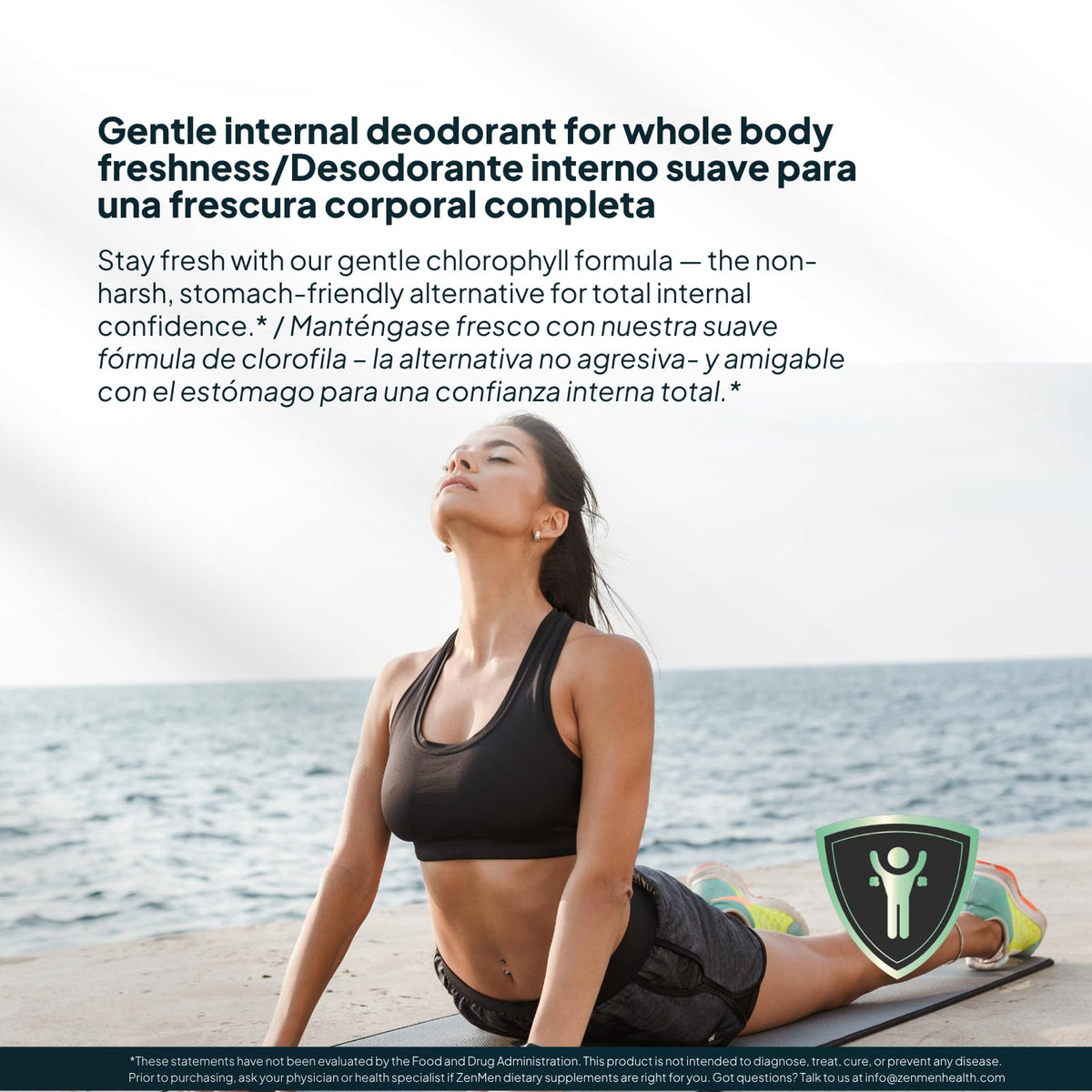 Capsules de chlorophylle Zenmen sur fond blanc