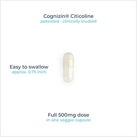 Capsules de Citicoline 500mg avec un fond neutre