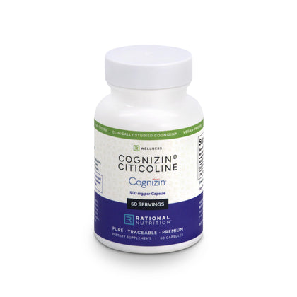 Capsules de Citicoline 500mg de Rational Nutrition, vue de face