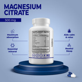 Capsules de Citrate de Magnésium 500mg MB One en gros plan