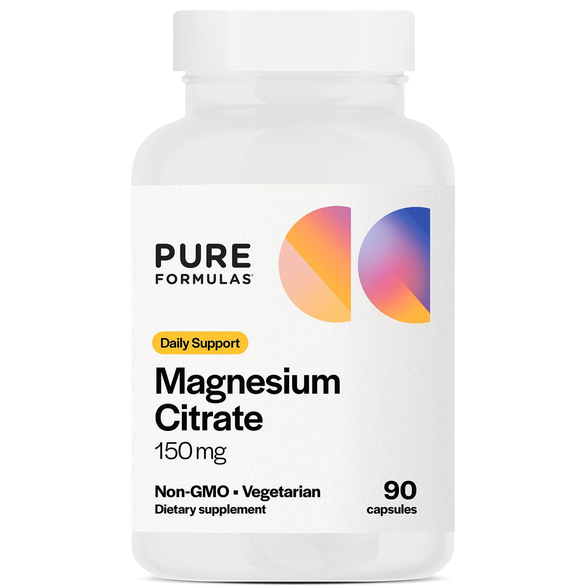 Capsules de citrate de magnésium PureFormulas 150 mg vue de face