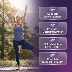 Capsules de Clean Nutraceuticals Détox Foie 28 en 1 sur une table