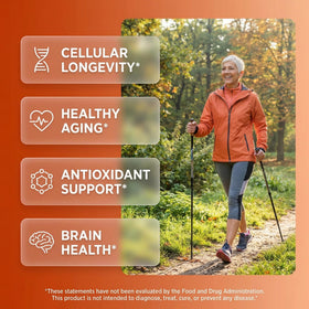 Capsules de Clean Nutraceuticals Fisetin Quercétine sur une surface blanche