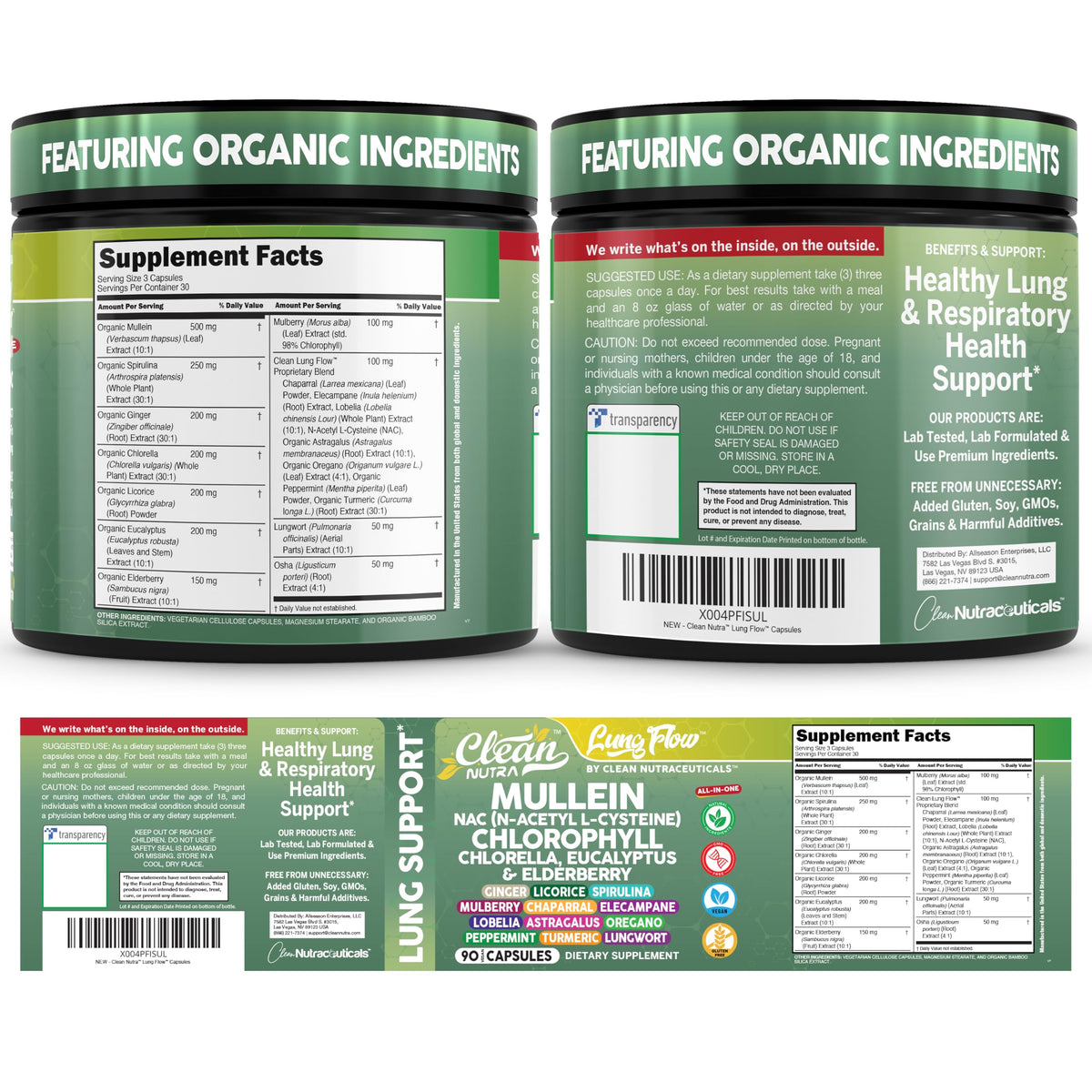 Capsules de Clean Nutraceuticals sur une surface en bois