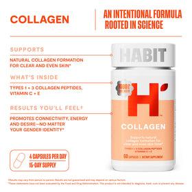 Capsules de collagène Health By Habit sur une table