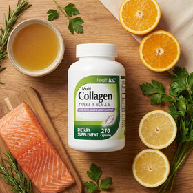 Capsules de collagène HealthA2Z dans une main