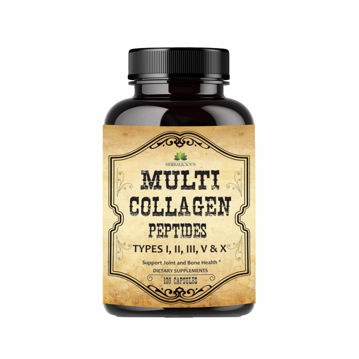 Capsules de collagène HERBALICIOUS 120 pièces en bouteille