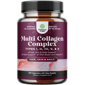 Capsules de collagène Natures Craft 120 Ct avec étiquette visible