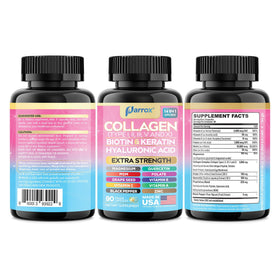 Capsules de collagène Parrox sur une table en bois