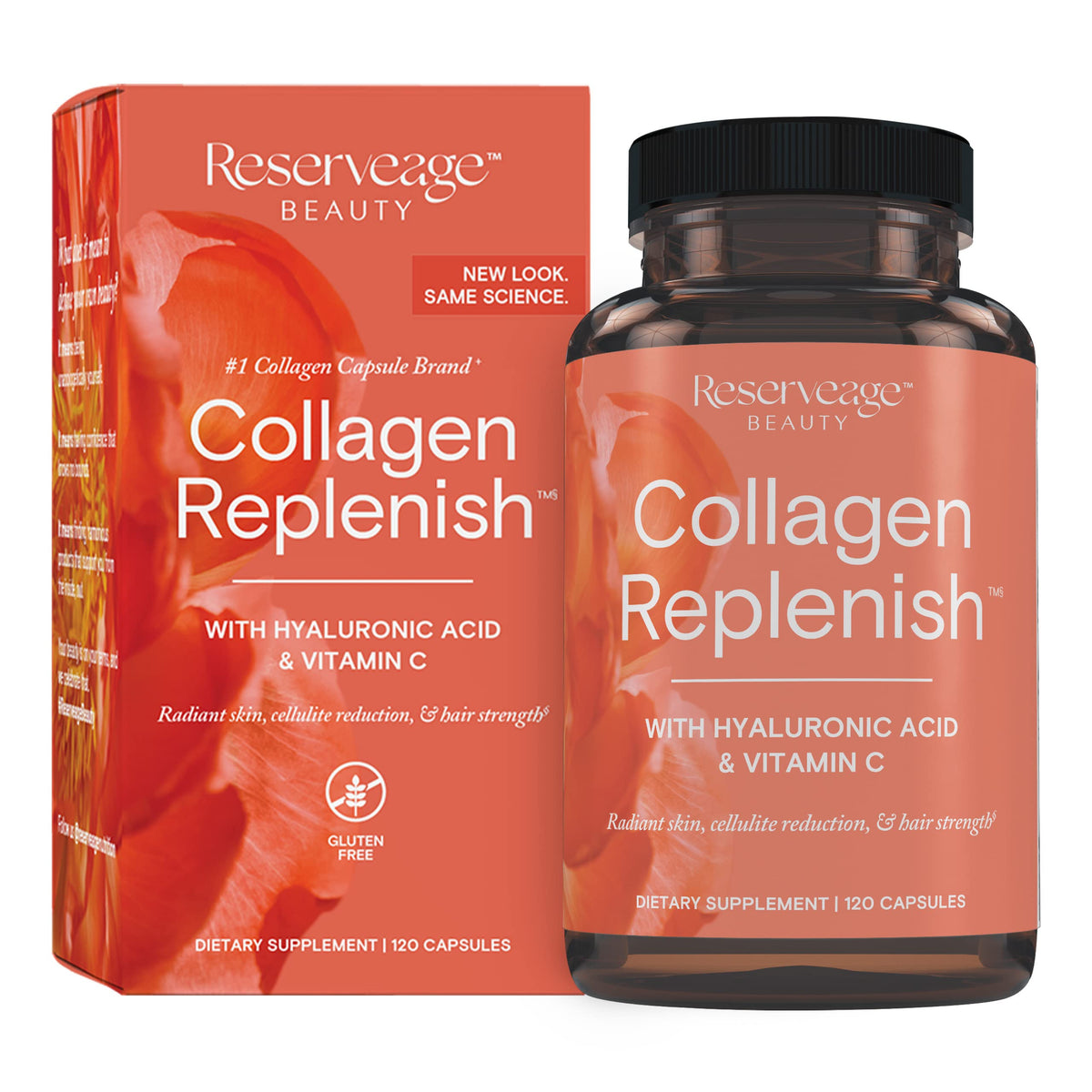 Capsules de collagène Reserveage Nutrition 120 capsules vue de face