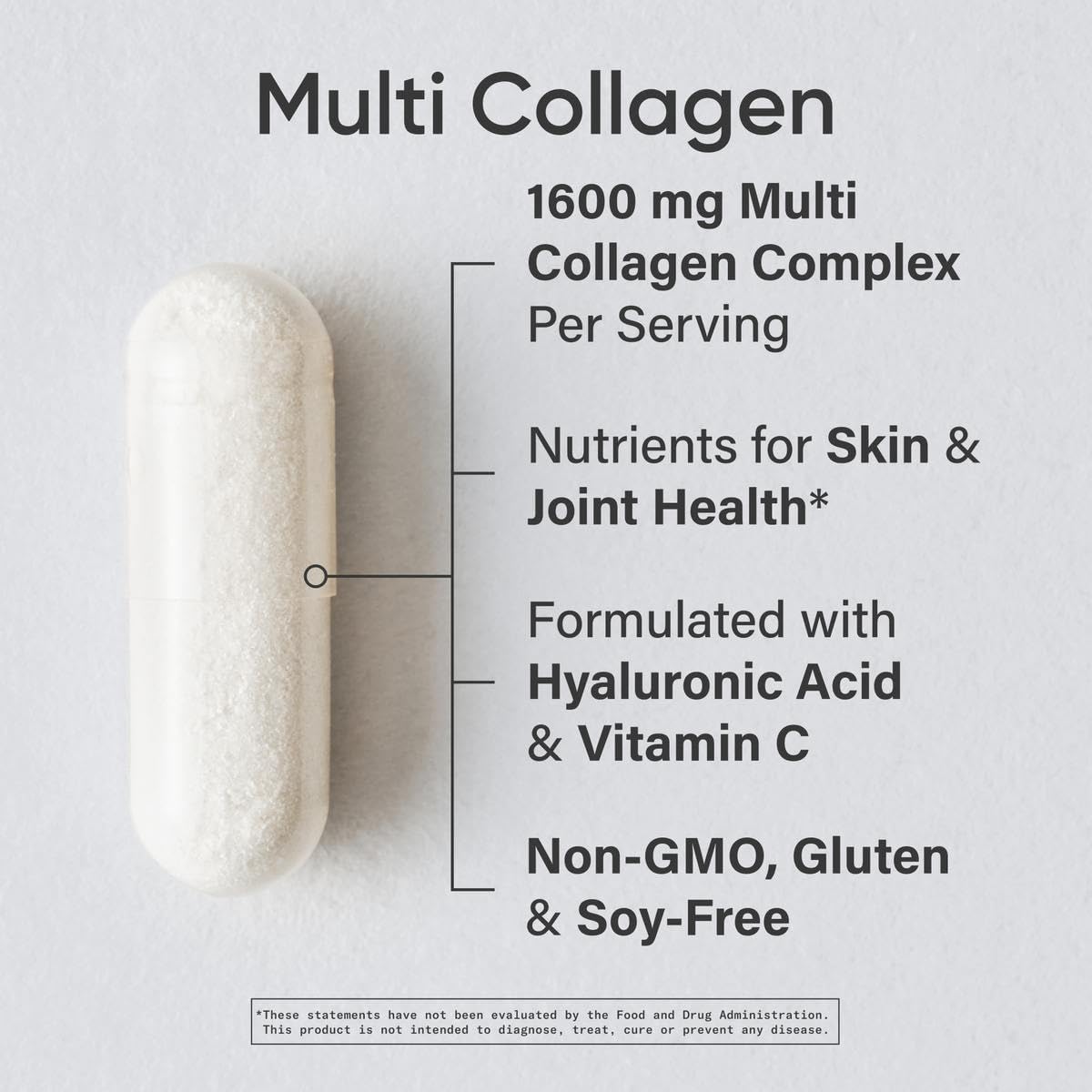 Capsules de collagène Sports Research avec acide hyaluronique