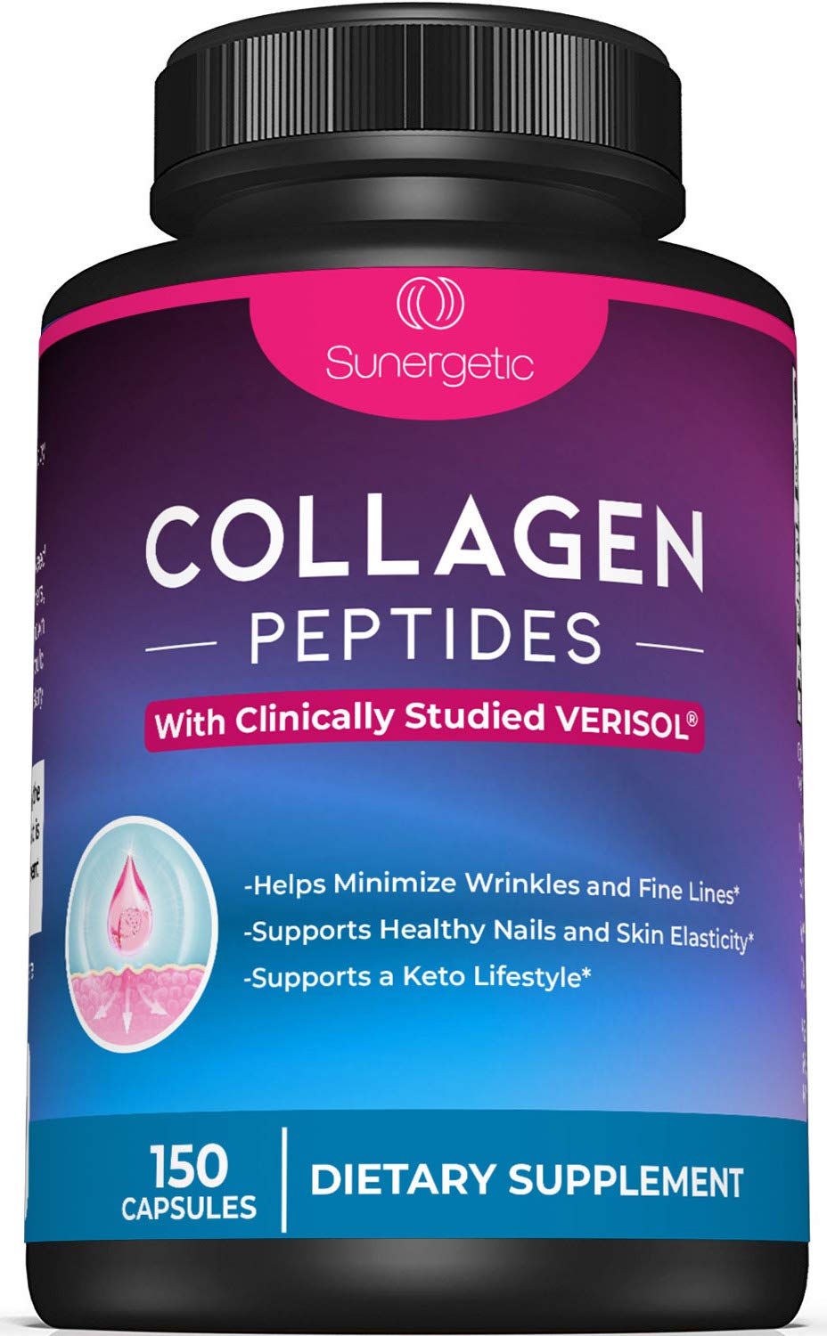 Capsules de collagène Sunergetic vue de face