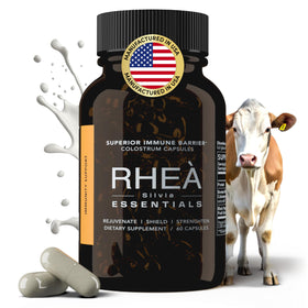 Capsules de Colostrum Bovin RHEASILVIA 60 Caps, vue de face