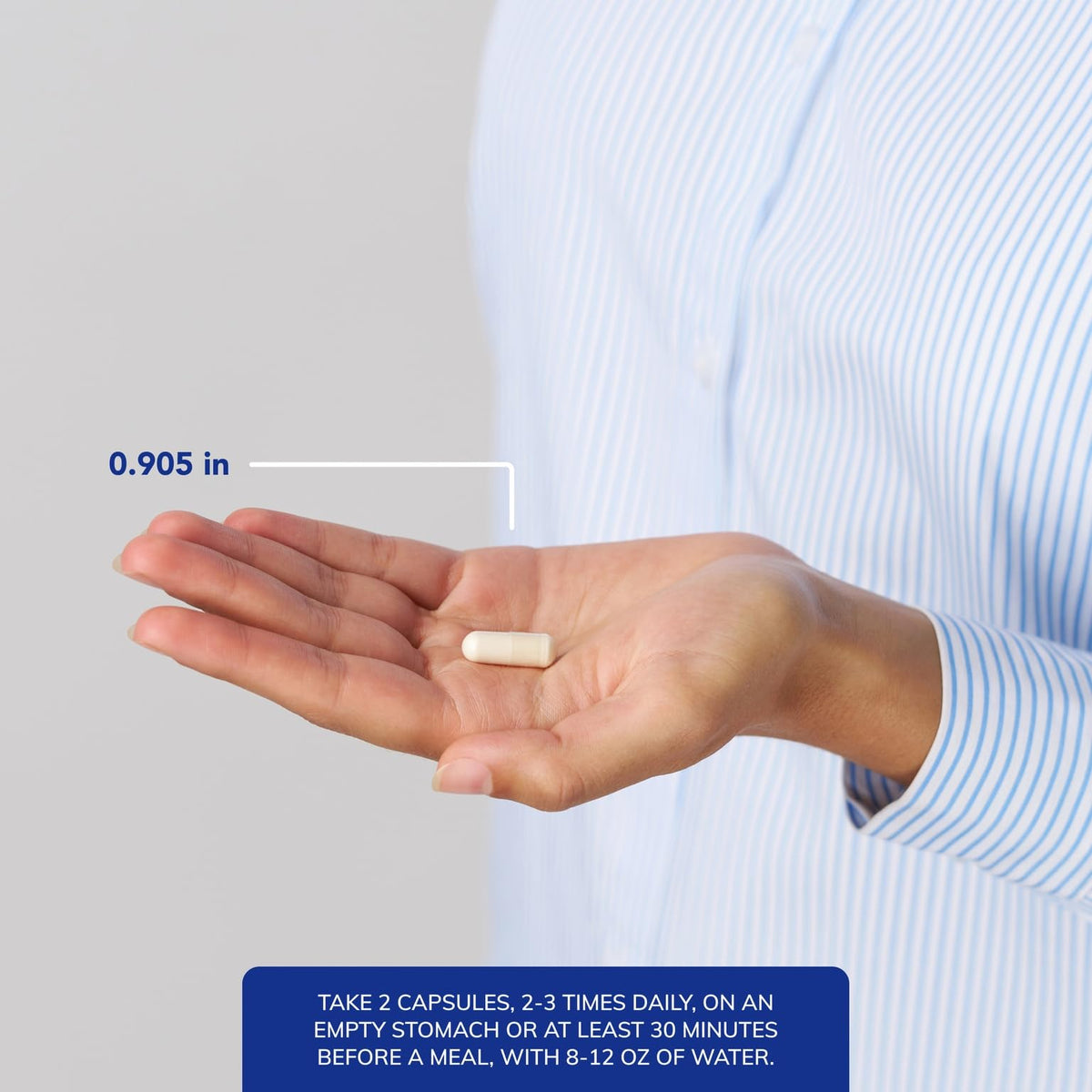 Capsules de colostrum dans un verre