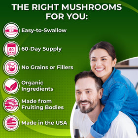 Capsules de complexe de champignons Nutrition Restore sur une table