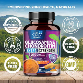 Capsules de Complexe Glucosamine Chondroitin sur une surface blanche