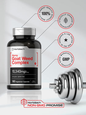 Capsules de Complexe Horny Goat Weed de Horbäach sur une table