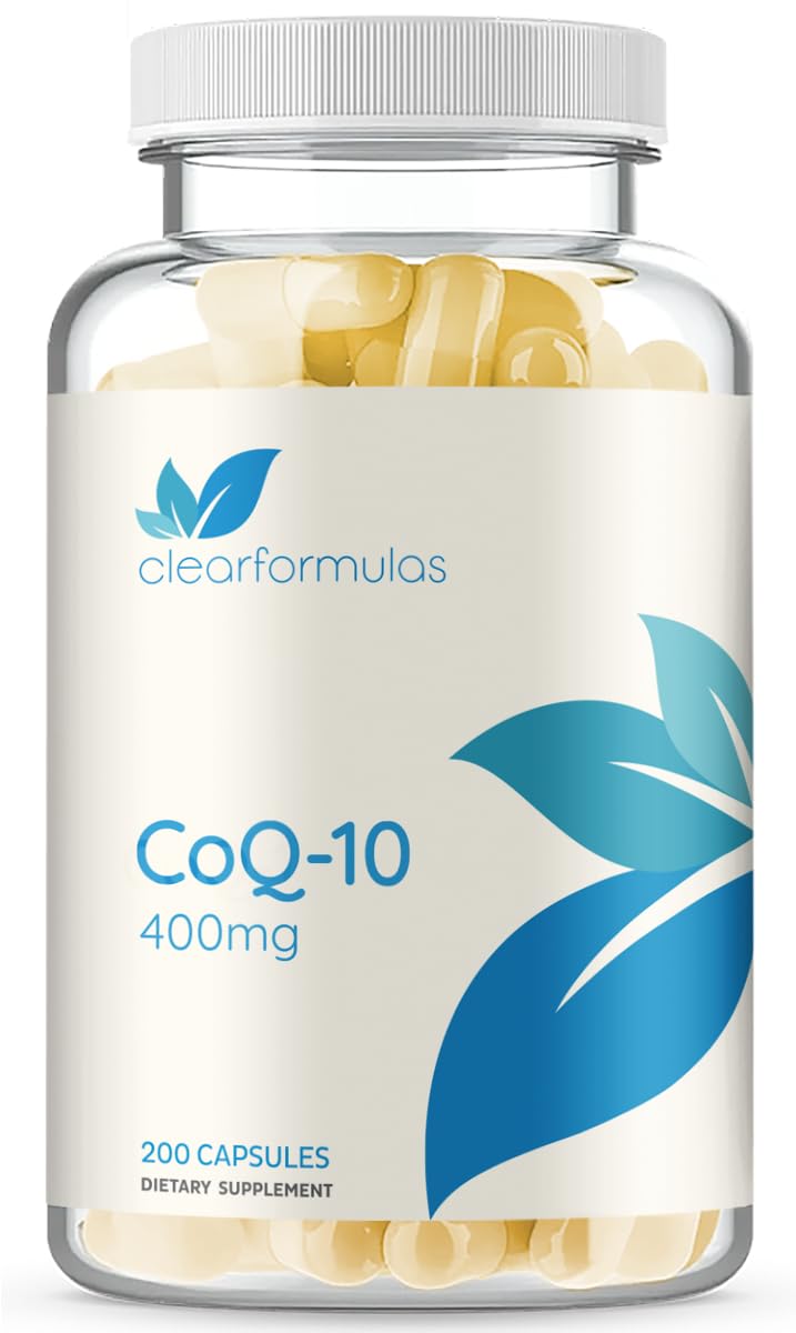 Capsules de CoQ10 400mg de Clear Formulas en vue de face