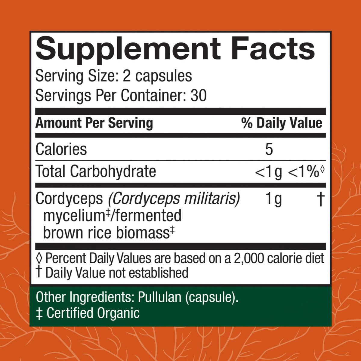 Capsules de Cordyceps Host Defense sur une table