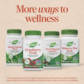 Capsules de Cranberry Nature's Way, montrant l'approche botanique