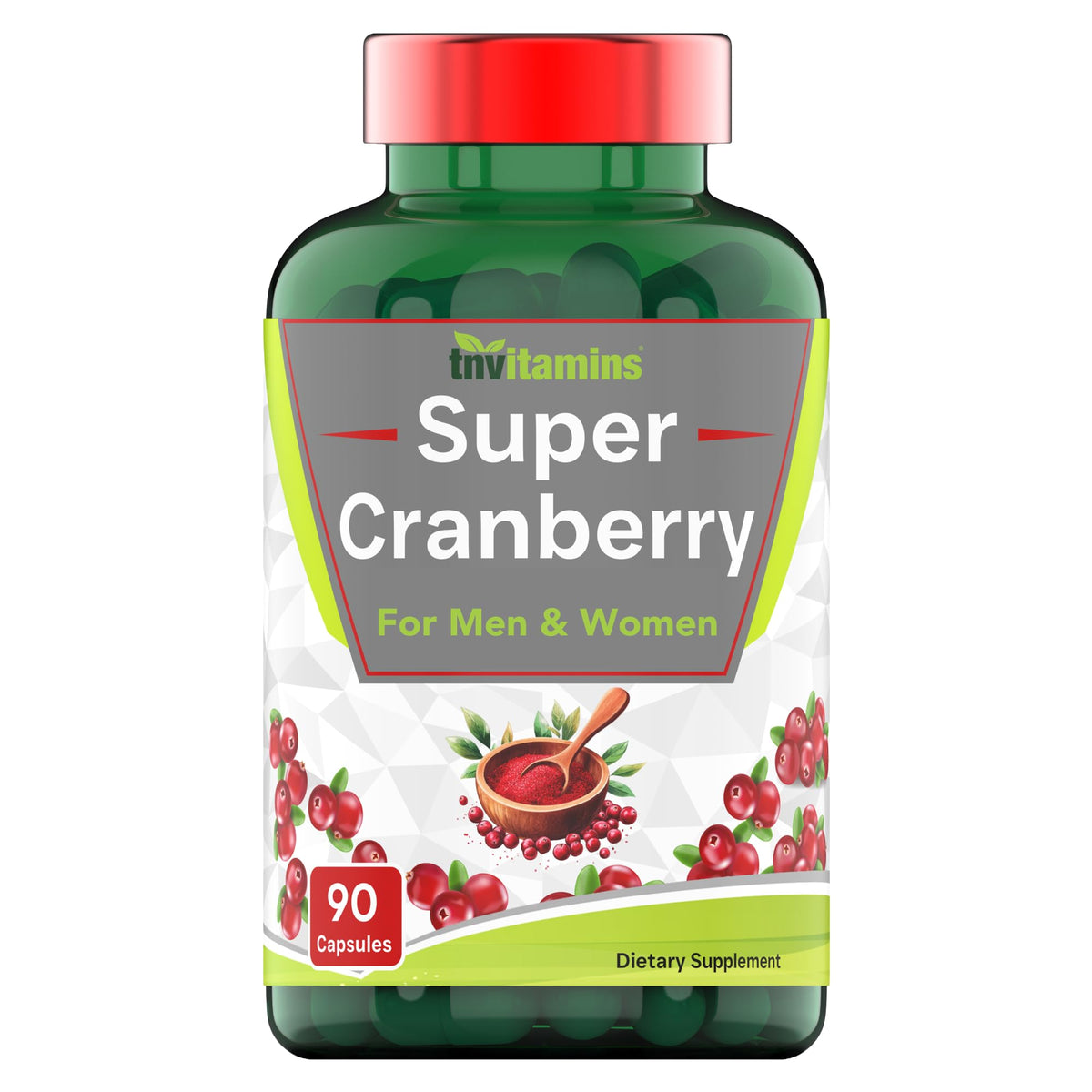 Capsules de cranberry tnvitamins 600 mg vue de face