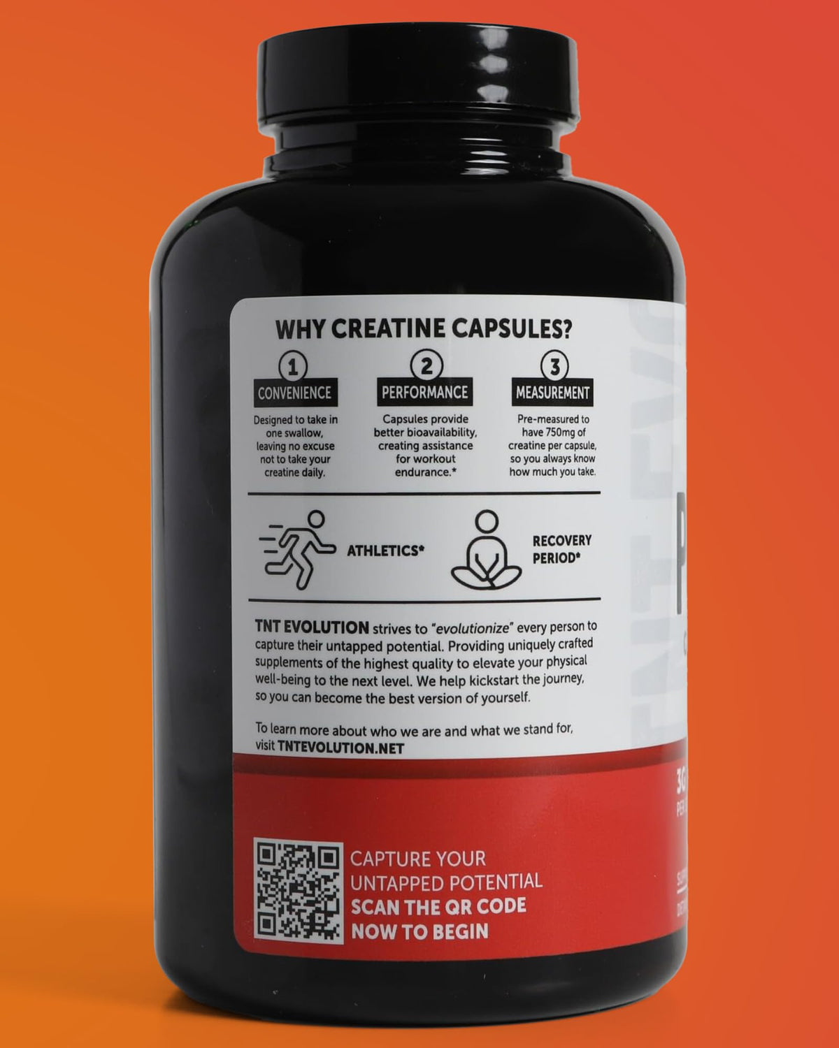 Capsules de créatine dans la main pour démonstration