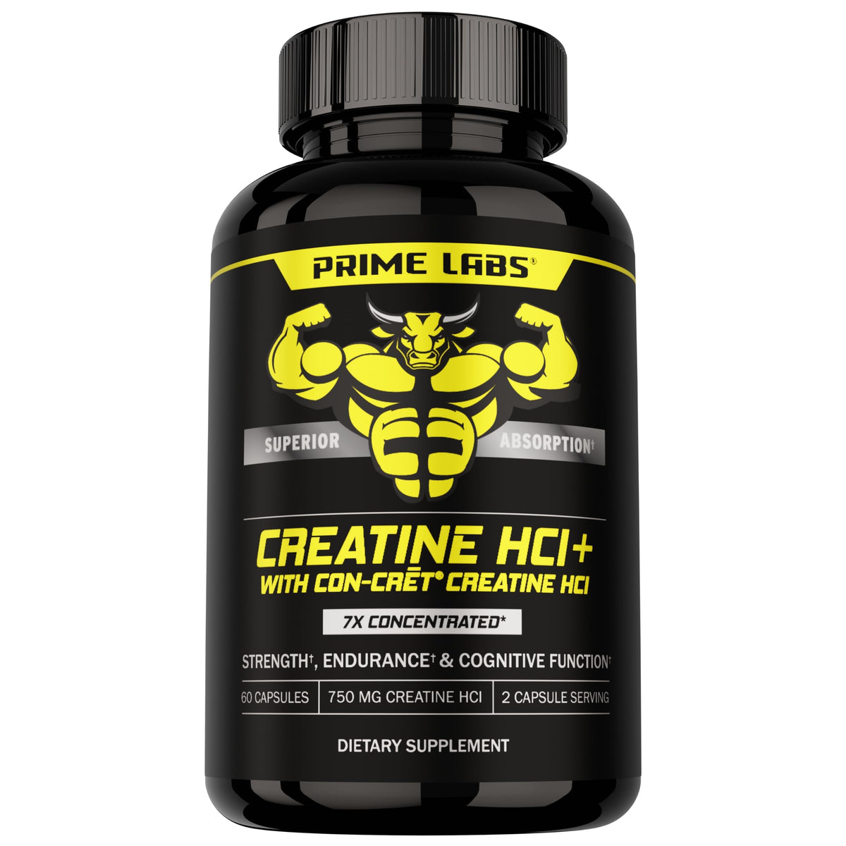 Capsules de Créatine HCl Labs en bouteille