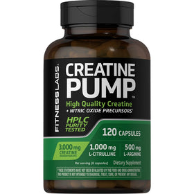 Capsules de créatine monohydrate Fitness Labs, 3000mg, vue de face