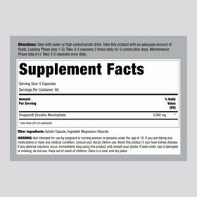 Capsules de créatine monohydrate Fitness Labs en gros plan