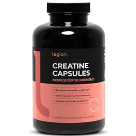 Capsules de créatine monohydrate micronisée LEGION dans leur emballage