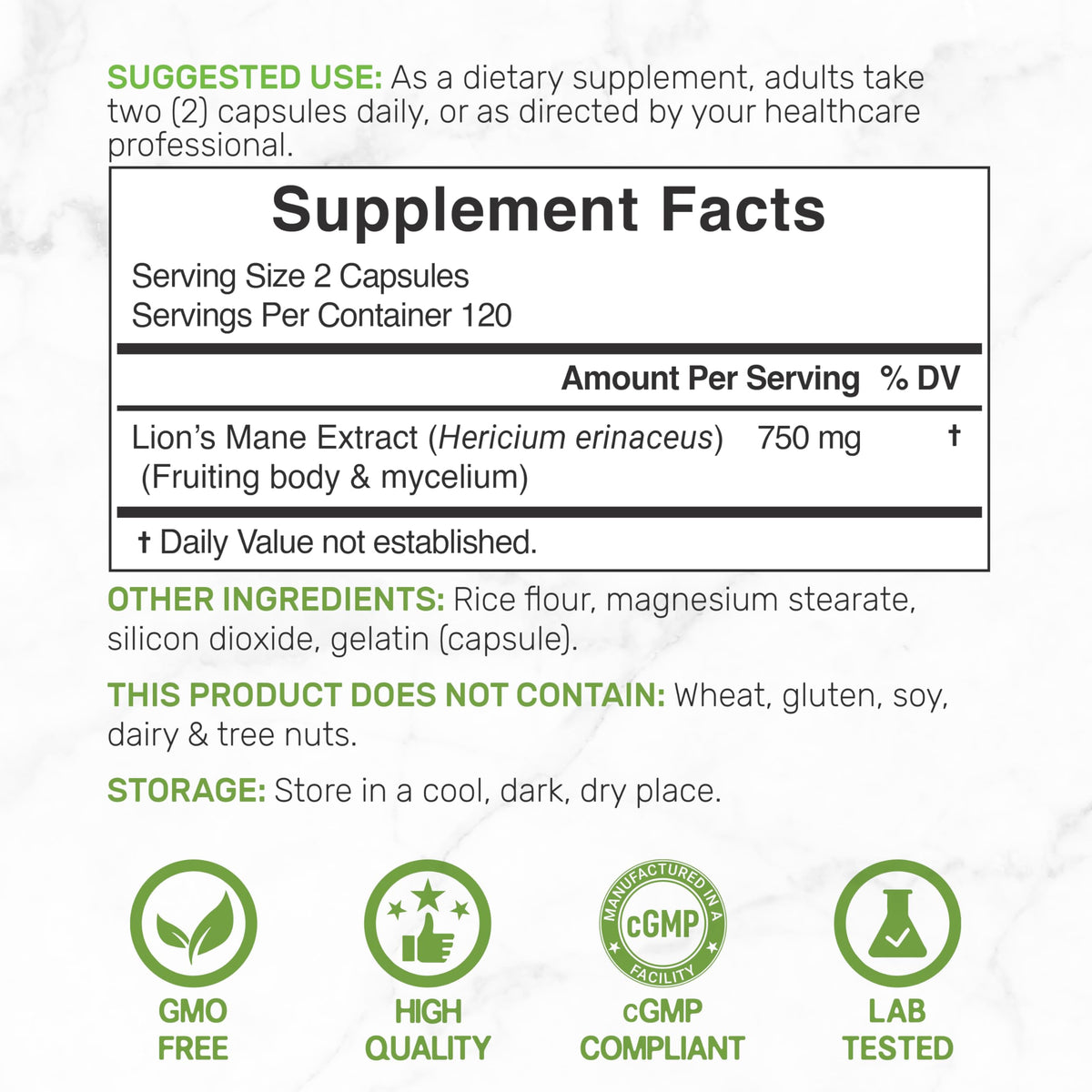 Capsules de Crinière de Lion DEAL SUPPLEMENT sur une table