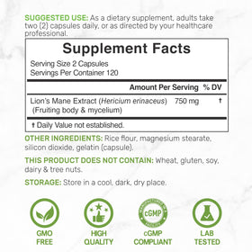 Capsules de Crinière de Lion DEAL SUPPLEMENT sur une table