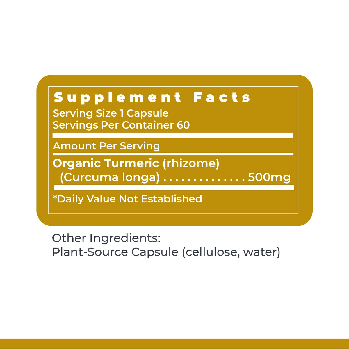 Capsules de Curcuma 500 mg à côté d'un verre d'eau