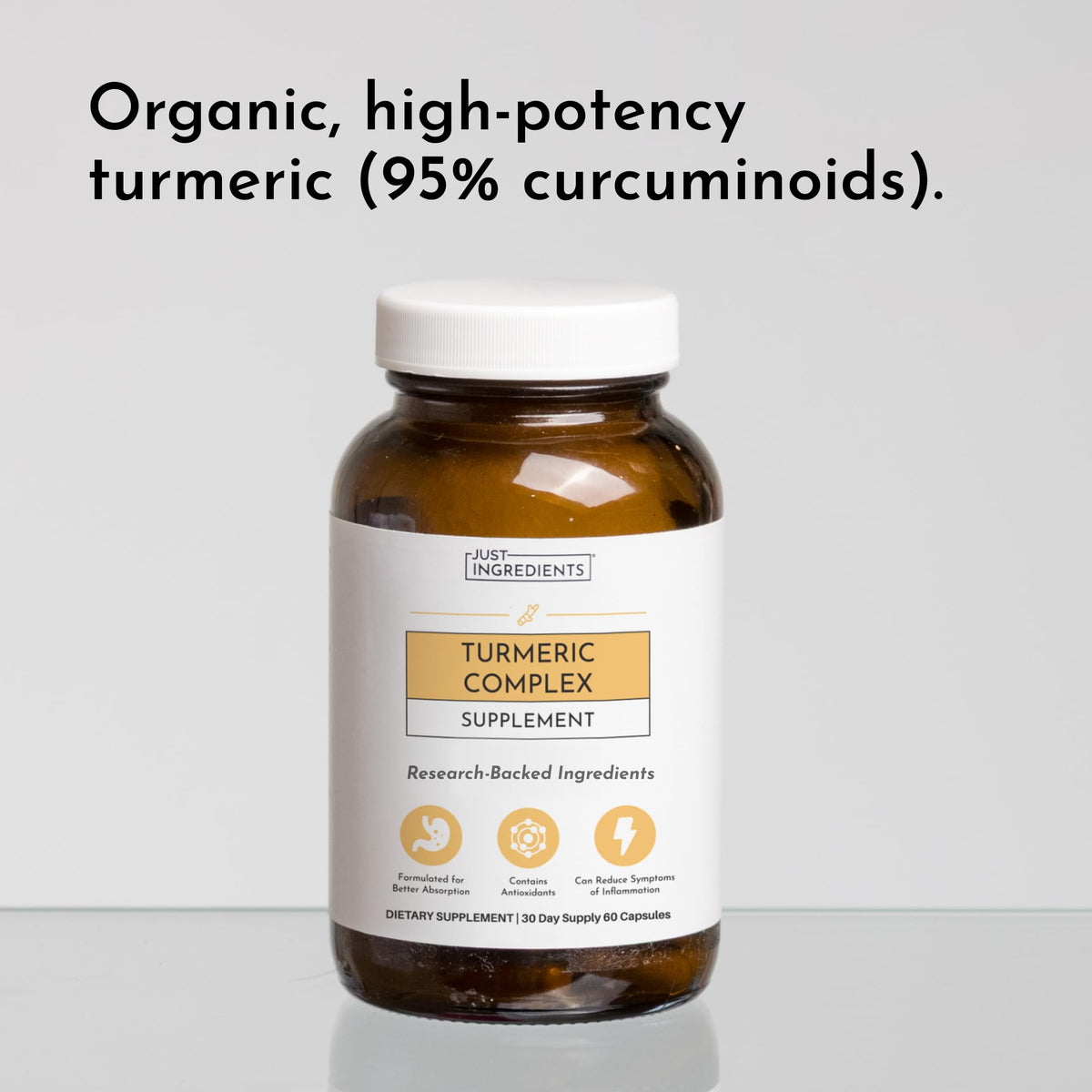 Capsules de curcuma avec boswellia sur une surface blanche