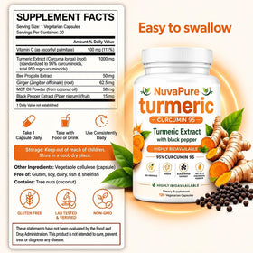 Capsules de curcuma avec poivre noir en mode de vie quotidien