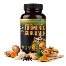 Capsules de Curcuma Bio 500mg de HERBALS, vue de face