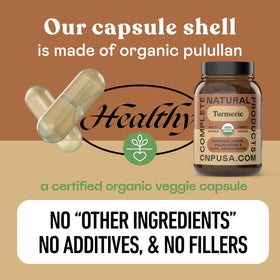 Capsules de Curcuma Bio 600mg dans une main