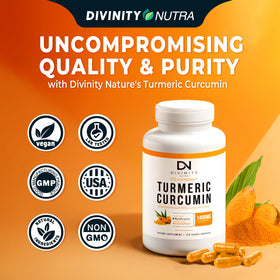Capsules de Curcuma Curcumin 1400mg de Divinity Nutra, première vue