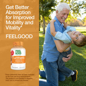 Capsules de curcuma curcumine FEEL GOOD sur une table
