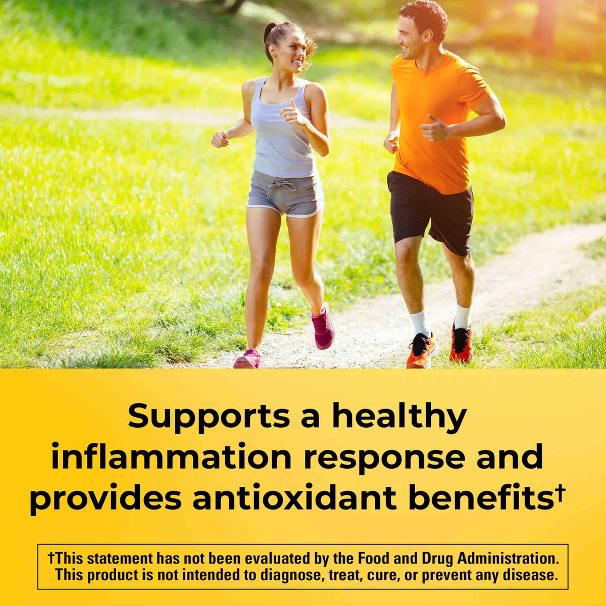 Capsules de curcuma Nature Made avec étiquette et informations nutritionnelles
