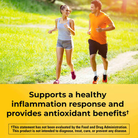 Capsules de curcuma Nature Made avec étiquette et informations nutritionnelles