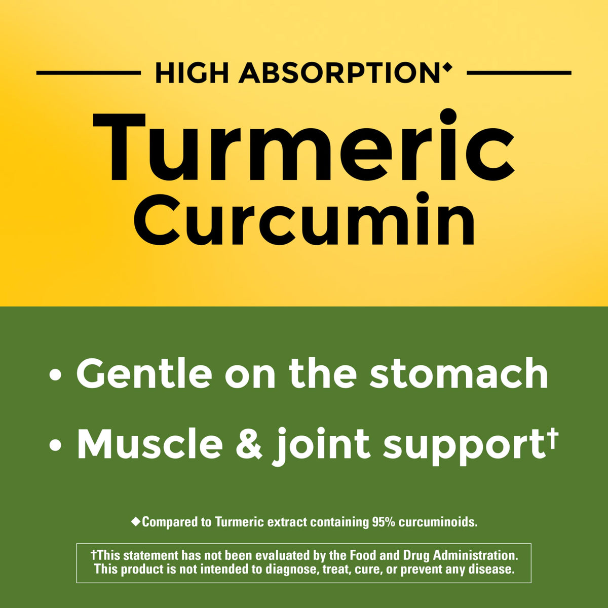 Capsules de curcuma Nature Made sur un fond blanc