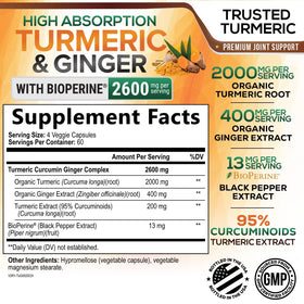 Capsules de Curcuma Nature's Nutrition dans un flacon