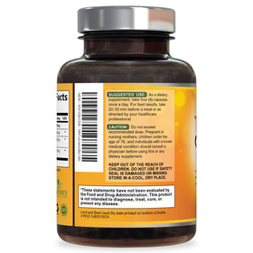 Capsules de curcuma Nature's Nutrition dans un verre