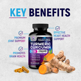 Capsules de Curcuma Nature's Peak dans un verre